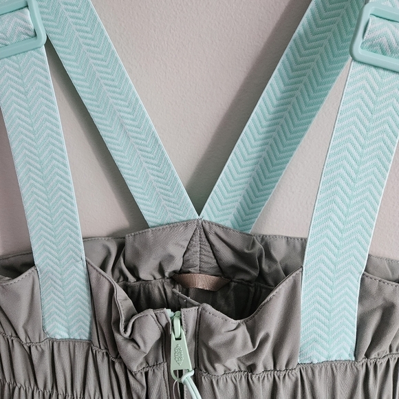 Free People Greyed Olive All Prepped Bibb Snow Jumpsuit NWT - Picture 5 of 14